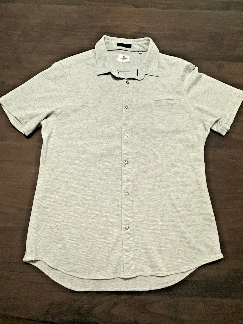 Seven Diamonds 7D Stretch Shirt Men Size L Mint Green Button Up